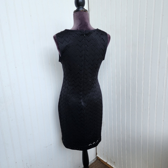 Banana Republic Womens Black Lace Sleeveless Dress Nylon Lined Sz 6 - Picture 6 of 14